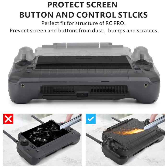 FPVtosky 3-in-1 DJI RC Plus Protective Cover Sun Hood + RC Plus Screen Protector + RC Plus Lanyard Bundle
