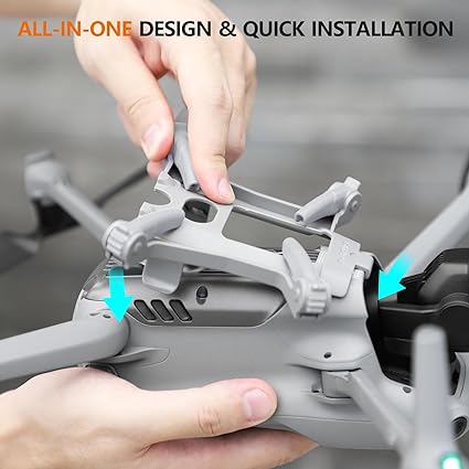 FPVtosky Landing Gear for DJI Mini 3, DJI Mini 3 Drone Spider Leg Foldable Extension Kit (Grey)