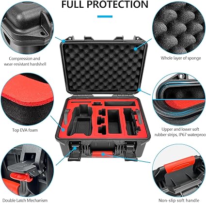 FPVtosky Dual Layer Hard Case for DJI Air 3 Drone/Fly More Combo