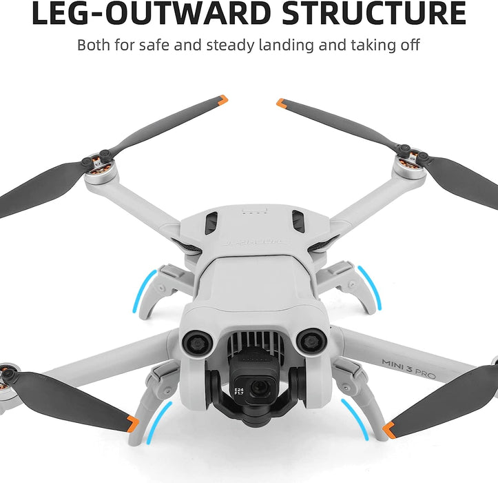 FPVtosky Landing Gear for DJI Mini 3 Pro, DJI Mini 3 Pro Drone Spider Leg Foldable Extension Kit (Grey)