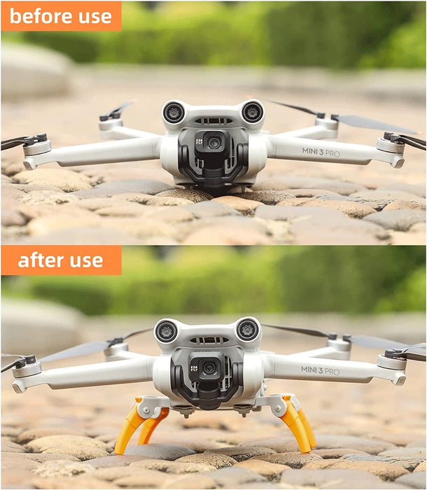FPVtosky Landing Gear for DJI Mini 3 Pro, DJI Mini 3 Pro Drone Spider Leg Foldable Extension Kit (Orange)